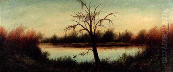 Red Buds Of Louisiana Oil Painting by Will Ousley