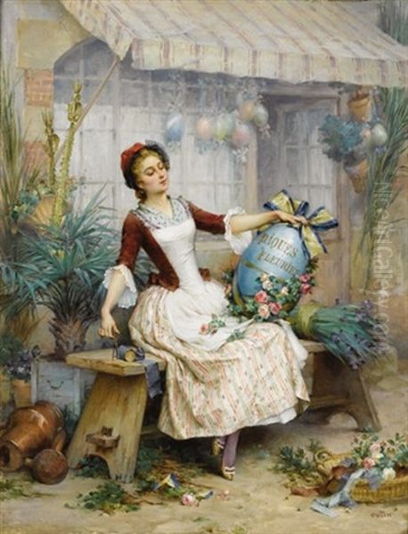 The Easter Eggs Oil Painting by Pierre Outin