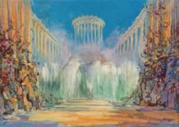 Parc Architectural, Fantaisie Oil Painting by Petr Savitch Outkine