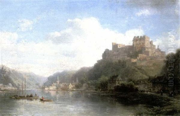 Chateau D'heidelberg Oil Painting by Pierre Justin Ouvrie