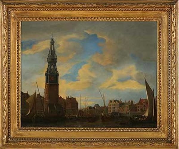 Der Westerbanturm Zu Amsterdam Oil Painting by Isaac Ouwater