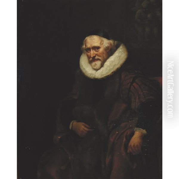 Portrait Of Cornelis Nuyts (1574-1661) Oil Painting by Juergen Ovens