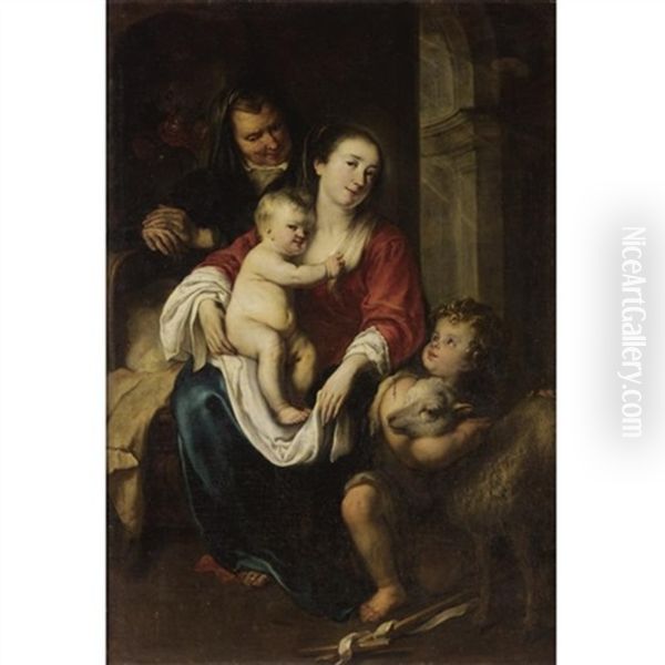 The Virgin And Child With Saint Anne And The Infant Saint John The Baptist by Juergen Ovens