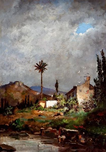 Paisaje Malagueno Oil Painting by Rafael Blanco Merino