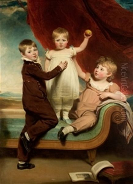 Tres Ninos En Un Divan Oil Painting by William Owen