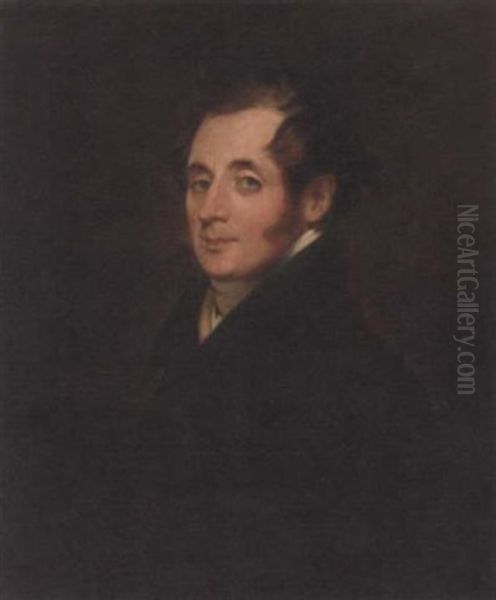 Portrait Of Mr. Macdonald In A Black Coat Oil Painting by William Owen