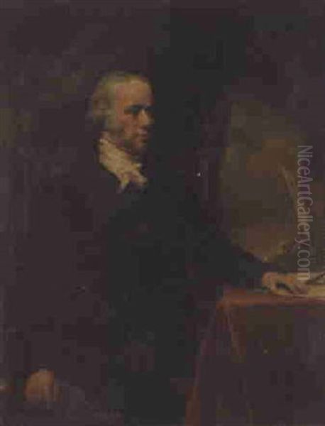 Portrait Of Edward Cooke, Under-secretary Of State For Ireland, Seated Three-quarter-length... Oil Painting by William Owen