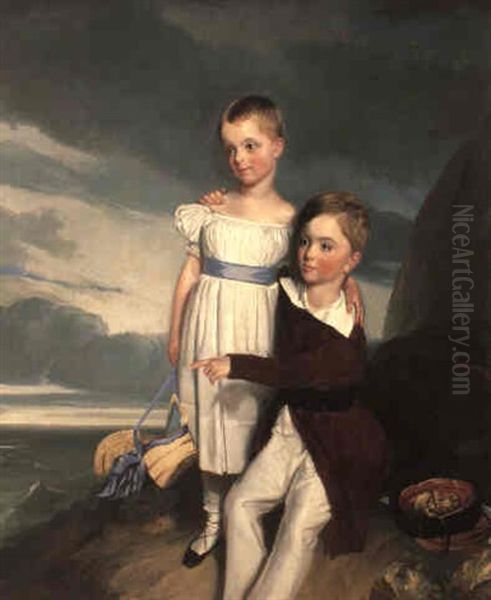 Children Of Sir Wm. Parsons Oil Painting by William Owen