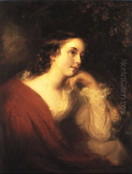 Portrait Of Miss Sledmere Oil Painting by William Owen