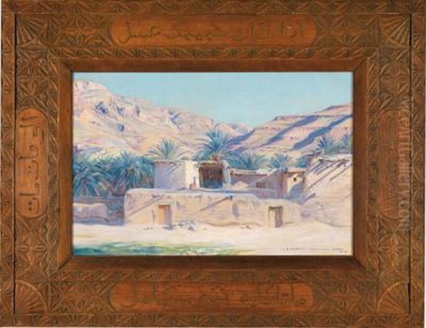 Mchouneck Biskra Oil Painting by Jules Blancpain