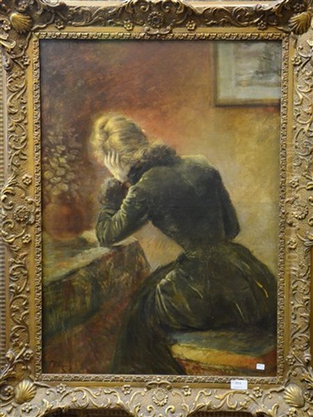 La Reflexion Oil Painting by Pierre (Pieter) Oyens