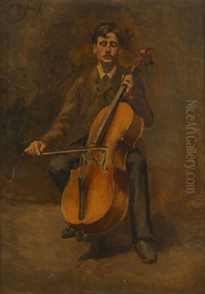 Le Violoncelliste Oil Painting by Pierre (Pieter) Oyens