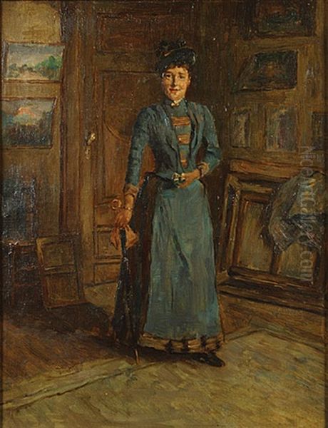 Dame In Het Atelier Oil Painting by Pierre (Pieter) Oyens