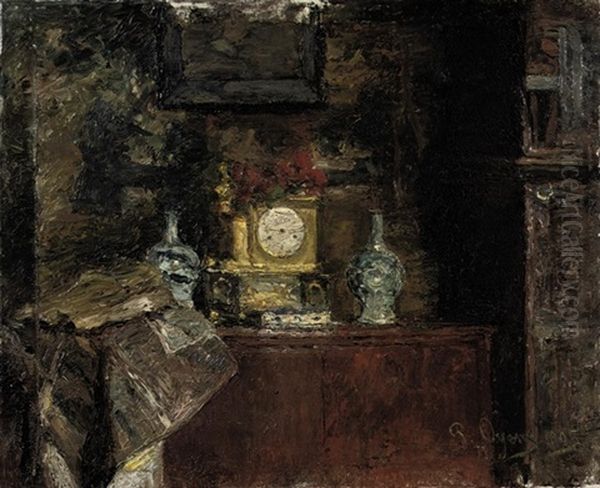 The Corner Of An Interior Oil Painting by Pierre (Pieter) Oyens