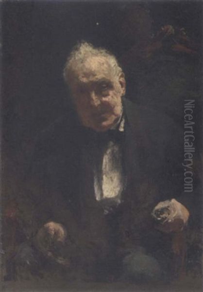 Study Of Seated Gentleman Oil Painting by Pierre (Pieter) Oyens