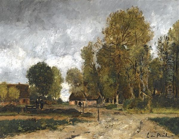 Landscape With Cottage Oil Painting by Laszlo Paal