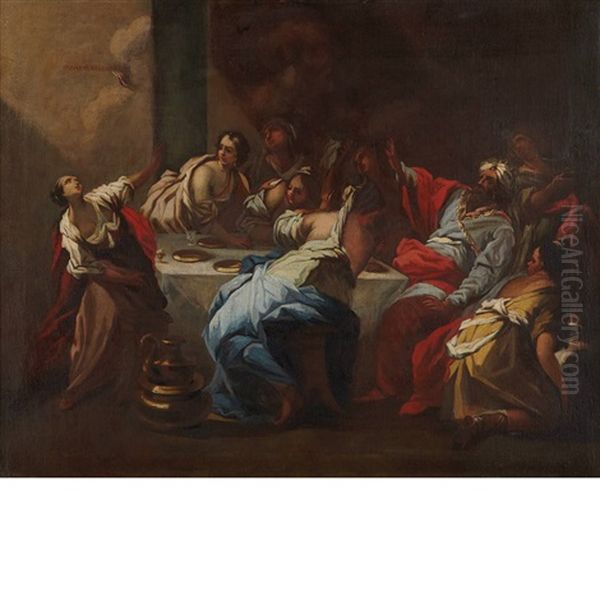 Beshazzar's Feast Oil Painting by Giovanni Battista Ranieri del Pace