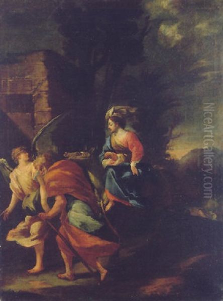 The Flight Into Egypt Oil Painting by Giovanni Battista Ranieri del Pace