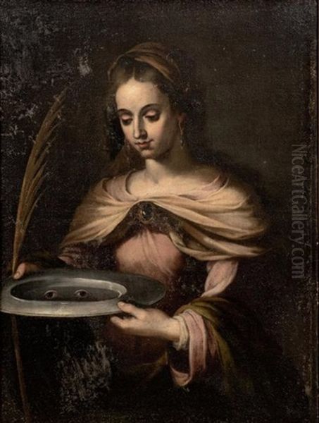 Sainte Lucie Oil Painting by Francisco Pacheco