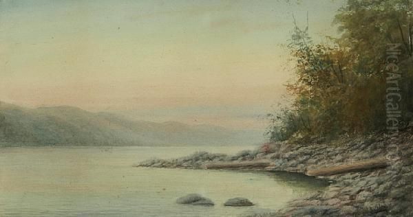 Three Views Around Pembroke, Ontario, Oiseau Rock, Calumet Island And Another Oil Painting by James Alfred Anthony Bland