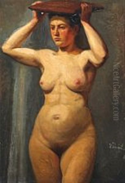 Female Nude Oil Painting by Wilhelm Pacht