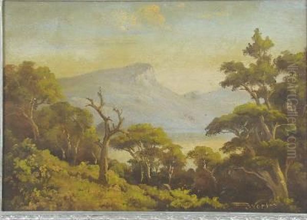 P. Wort Land Scape Oil Painting by John Francis Bland