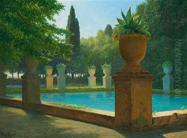 Loghetto Azzuro I Villa D'este Oil Painting by Wilhelm Pacht