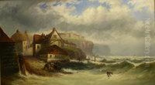 Robin Hood's Bay Oil Painting by John Francis Bland