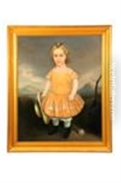 Portrait Of A Girl Oil Painting by Elmer Barstow Packard