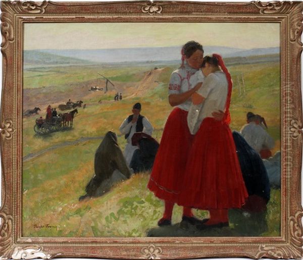 Farewell Oil Painting by Ferencz (Franz) Paczka