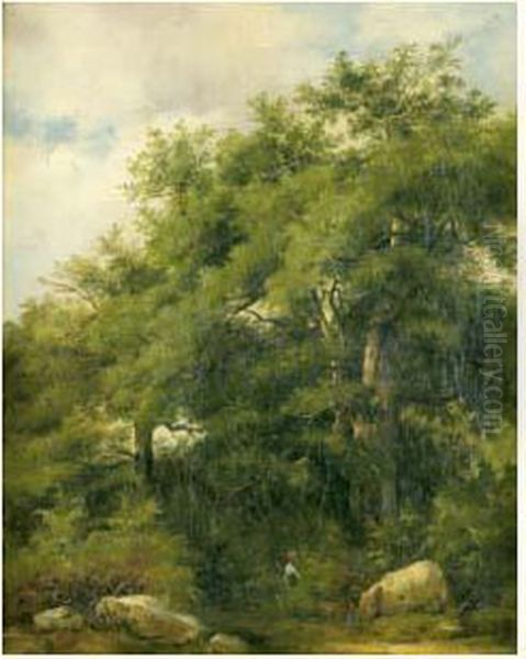 La Halte En Foret Oil Painting by Armand Blandin