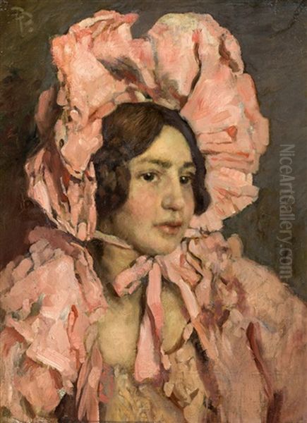 Madchen In Rosa Oil Painting by Paul Paede