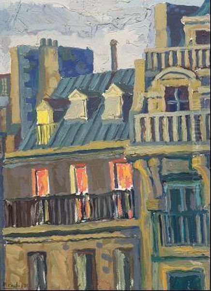 Paris Oil Painting by Juan Luis Blanes