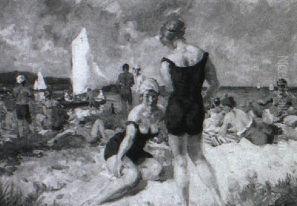 On The Beach Oil Painting by Paul Paede