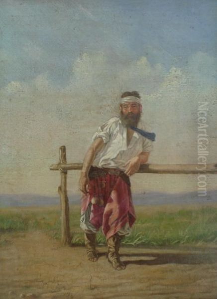 Gaucho En El Palenque Oil Painting by Juan Luis Blanes