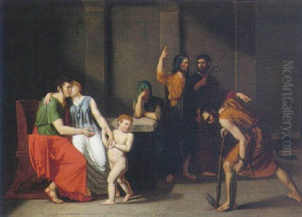 A Scene From Classical Mythology Oil Painting by Joseph Paelinck