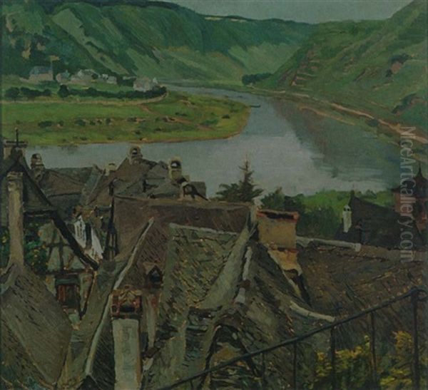 An Der Mosel Oil Painting by Paul Paeschke