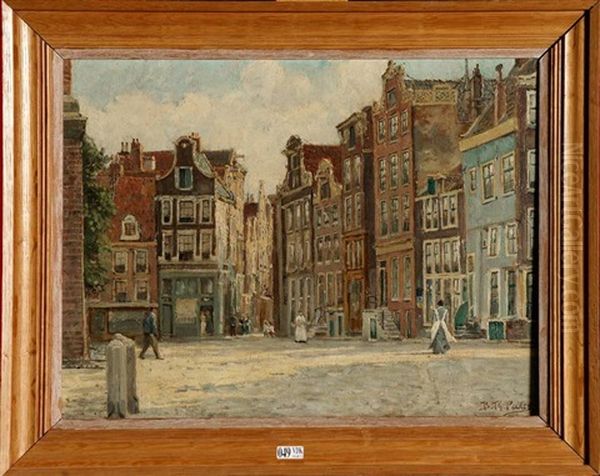 Coin De Ville Anime En Hollande Oil Painting by Burchard Theodoor Paets