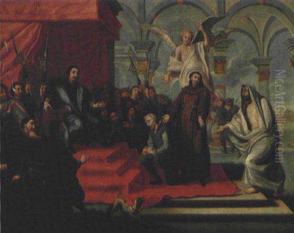 Escena Biblica Oil Painting by Jose De Paez