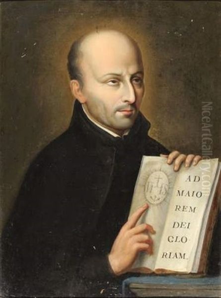 Saint Ignace De Loyola Oil Painting by Jose De Paez