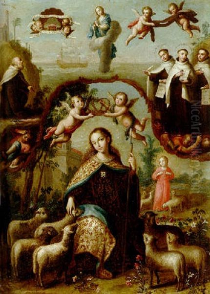 Asunto Carmelitano Oil Painting by Jose De Paez