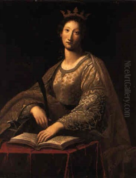 St. Catherine Of Alexandria Oil Painting by Gregorio Pagani