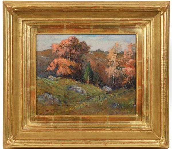 Sketch In Salem Pastures Oil Painting by Edward A. Page