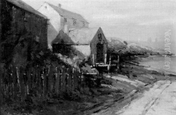 Ocean View Cottages, Marblehead Oil Painting by Edward A. Page