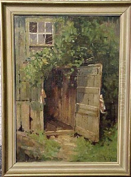 Old Swampscott Doorway Oil Painting by Edward A. Page