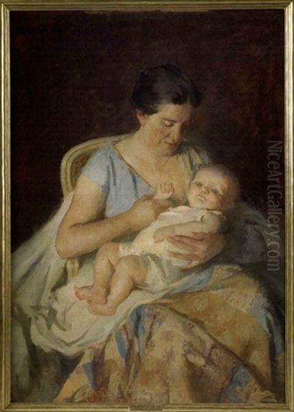 Her Youngest Oil Painting by Marie Danforth Page