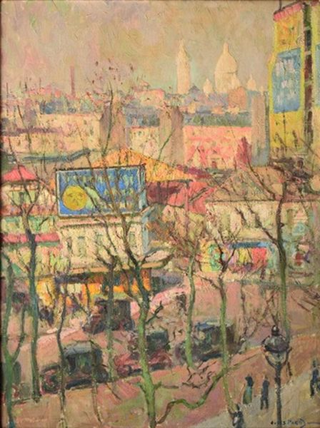 Boulevard De Clichy Oil Painting by Jules Eugene Pages