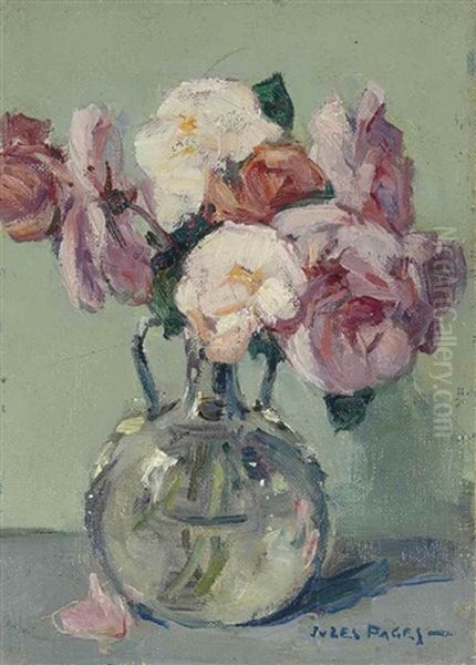 Bouquet De Fleurs Oil Painting by Jules Eugene Pages