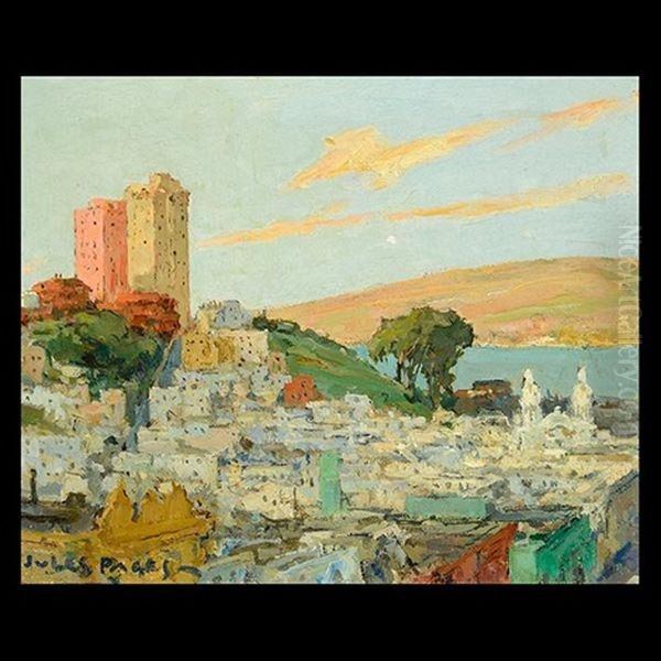 Russian Hill Sf Oil Painting by Jules Eugene Pages