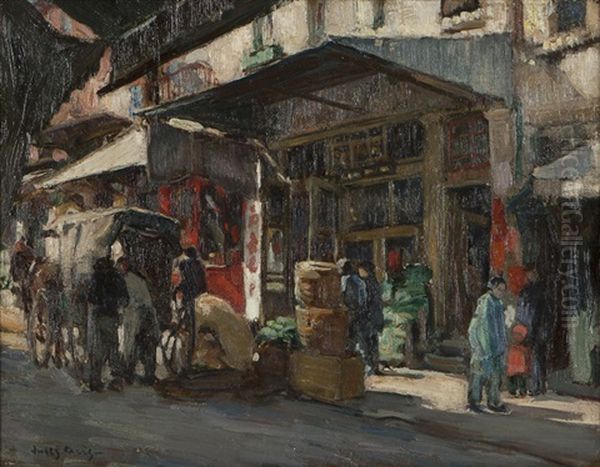 Chinatown, San Francisco Oil Painting by Jules Eugene Pages